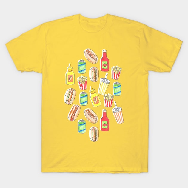 Fast Food T-Shirt by tangerinetane